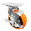 Plastic core orange beacon caster wheel