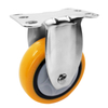 Medium 304 single axle orange PU caster wheel