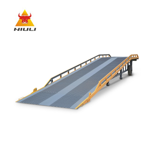 NIULI 10 Ton Mobile Yard Loading Ramp Adjustable Height Forklift Container Dock Ramp