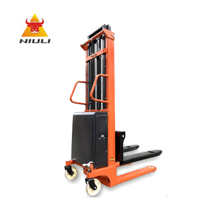 NIULI Economical Electric Pallet Forklift Hydraulic Truck Semi Electric Stacker Cheapest Price