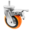 Plastic core orange beacon caster wheel